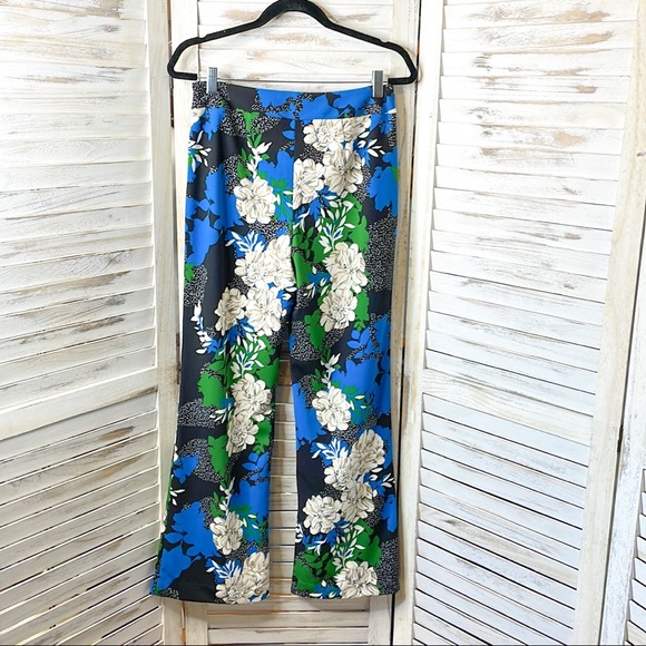 I.N.C | Blue Floral Wide Leg Pants - Picture 7 of 9